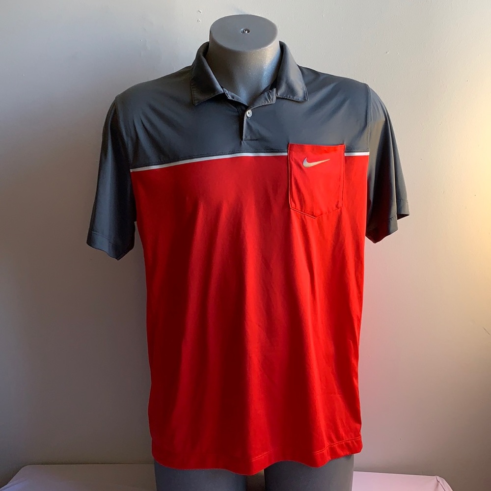 Nike Golf Tour Performance Polo Red and Black Large .